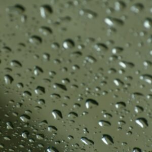 Water beads on durable waterproof fabric